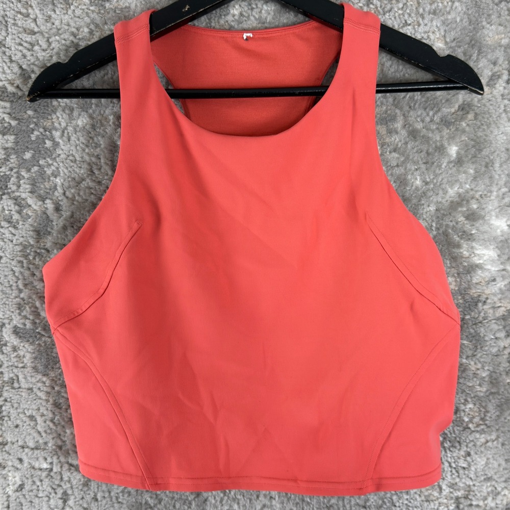 Lululemon Size 8 Invigorate Training Activewear Tank Top Coral Sleeveless Women